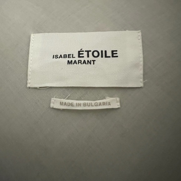 Isabel Marant Etoile Fontizi Plaid Light Blue and Cream Oversized Coat T1 - Picture 7 of 12